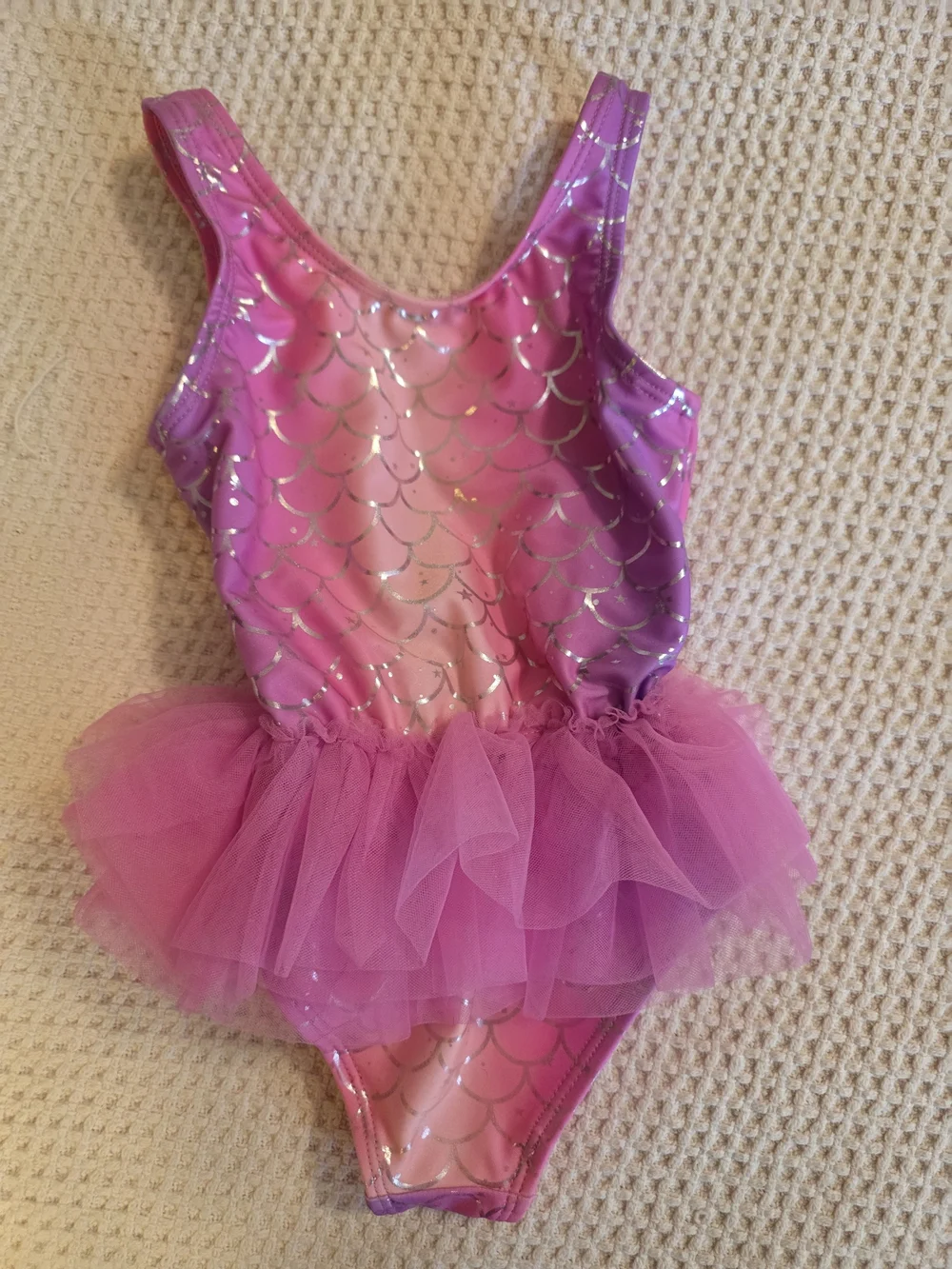 Wonder nation Pink & Purple Mermaid Swimsuit - Toddler Sz 3T